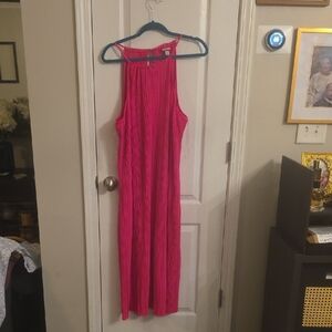 a new day Hot Pink Pleated Maxi Dress